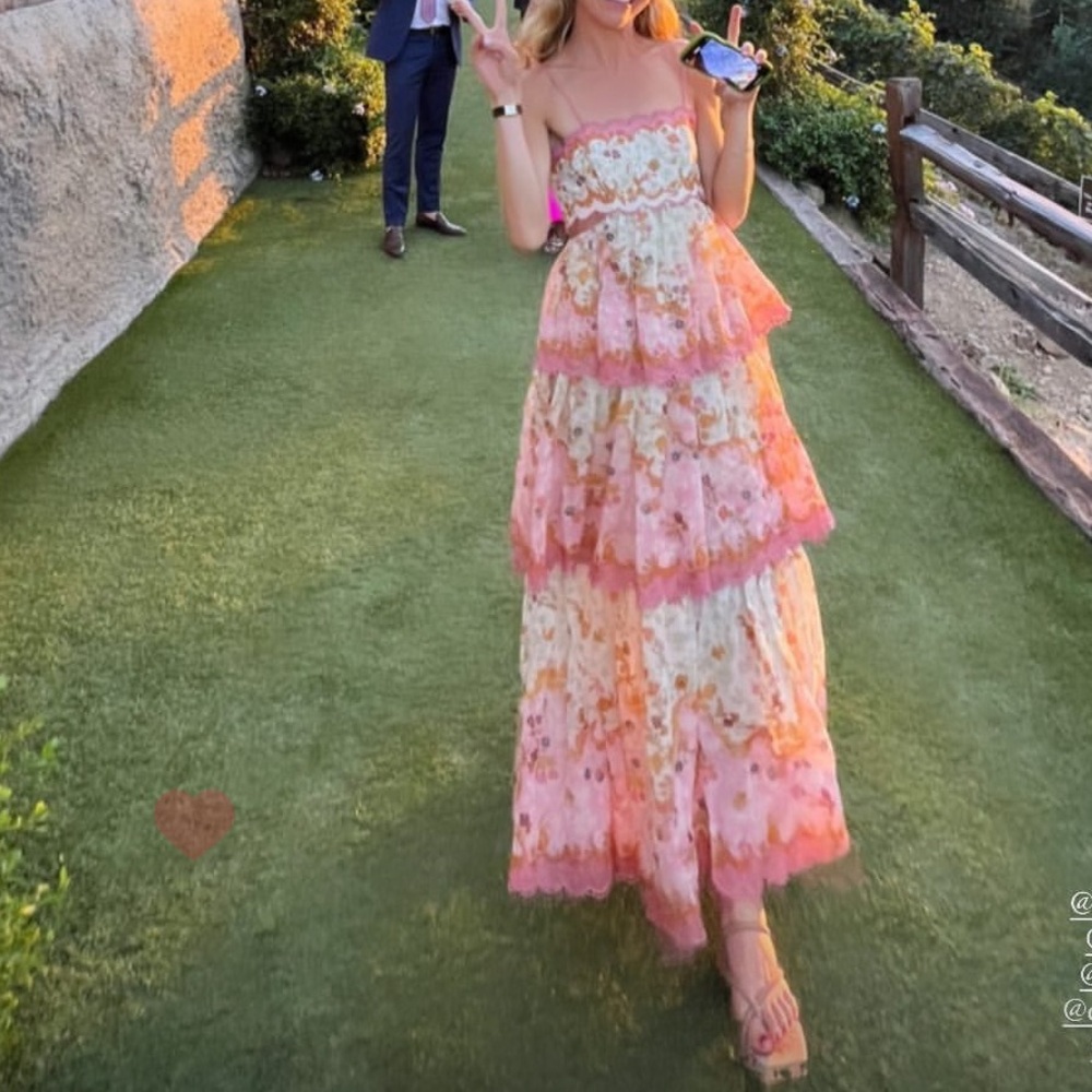 Zimmermann Pink and Cream Floral Dress